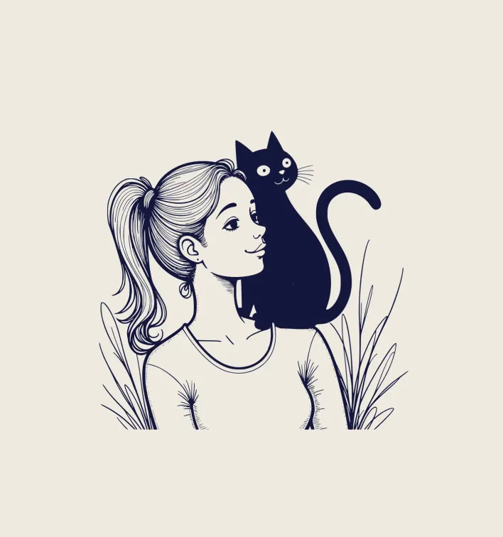 Virginie en consultation auprès d’un chat